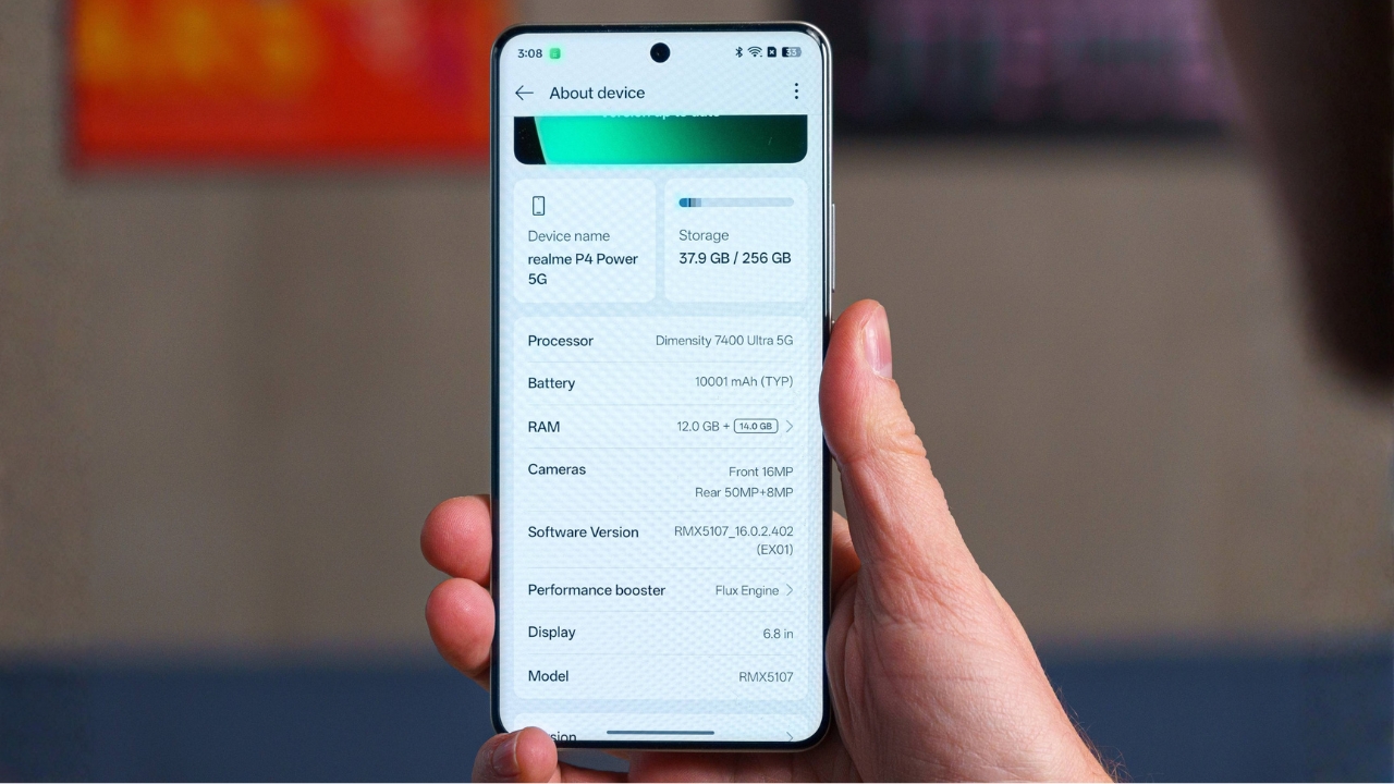 Mở hộp và trên tay realme P4 Power: Pin Mở hộp và trên tay realme P4 Power: Pin
