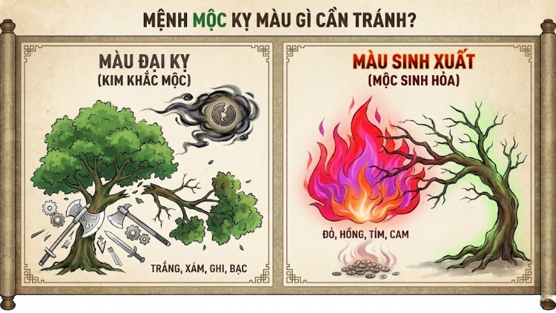Mệnh Mộc kỵ m&agrave;u g&igrave; cần tr&aacute;nh?