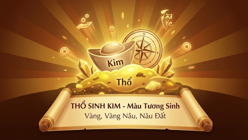 M&agrave;u tương sinh với mệnh Kim