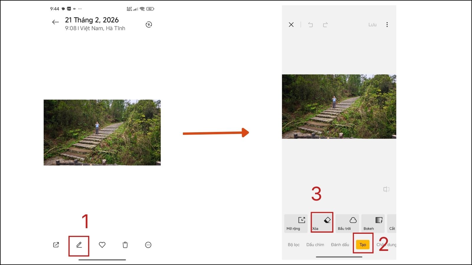 Cách sử dụng tính năng xoá AI Cách sử dụng tính năng xoá AI
