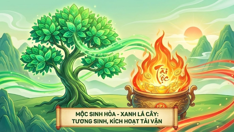 M&agrave;u tương sinh với mệnh hỏa