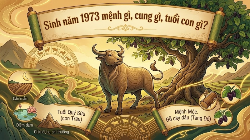Người sinh năm 1973 thuộc tuổi Qu&yacute; Sửu mệnh Mộc