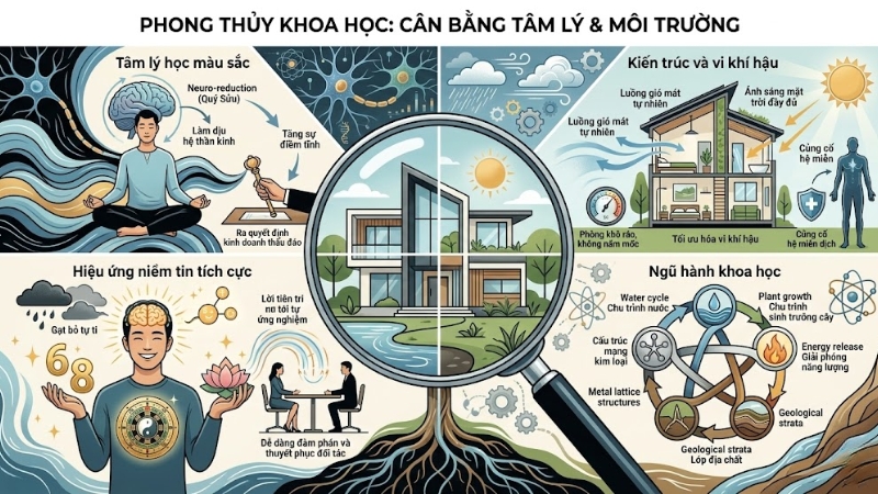 Phong thủy dưới lăng k&iacute;nh khoa học