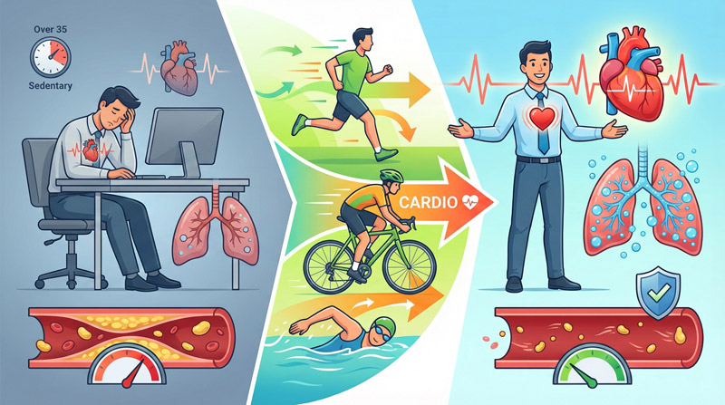 Tăng cường tim mạch, cải thiện dung tích phổi, giảm nguy cơ cao huyết áp và mỡ máu