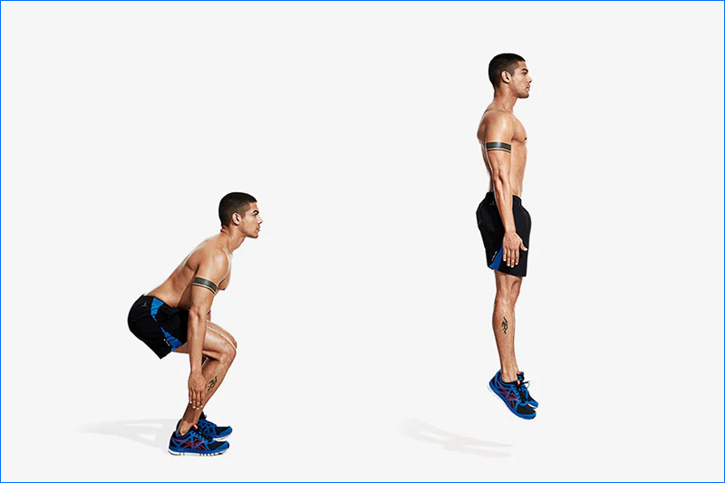 Jump Squat phát triển mông đùi bùng nổ và đốt calo nhiều hơn squat thường