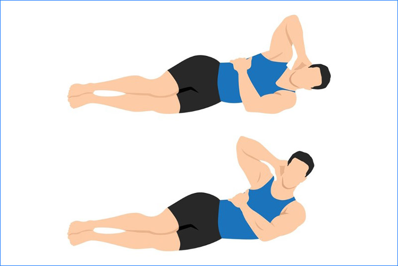 Gập bụng nghiêng giảm mỡ hông, săn chắc cơ liên sườn hiệu quả