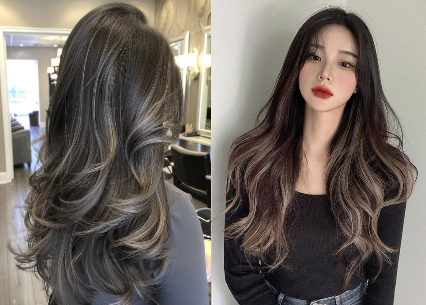 Tóc xoăn lơi Highlight/Balayage thời thượng Tóc xoăn lơi Highlight/Balayage thời thượng