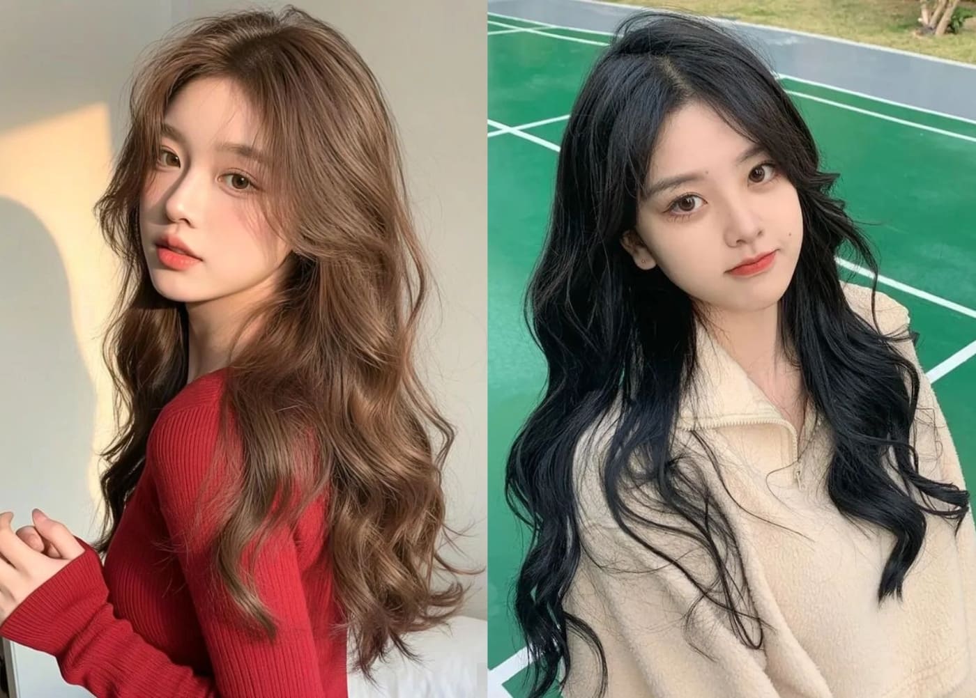 Tóc xoăn lơi dài ngang lưng thanh lịch Tóc xoăn lơi dài ngang lưng thanh lịch