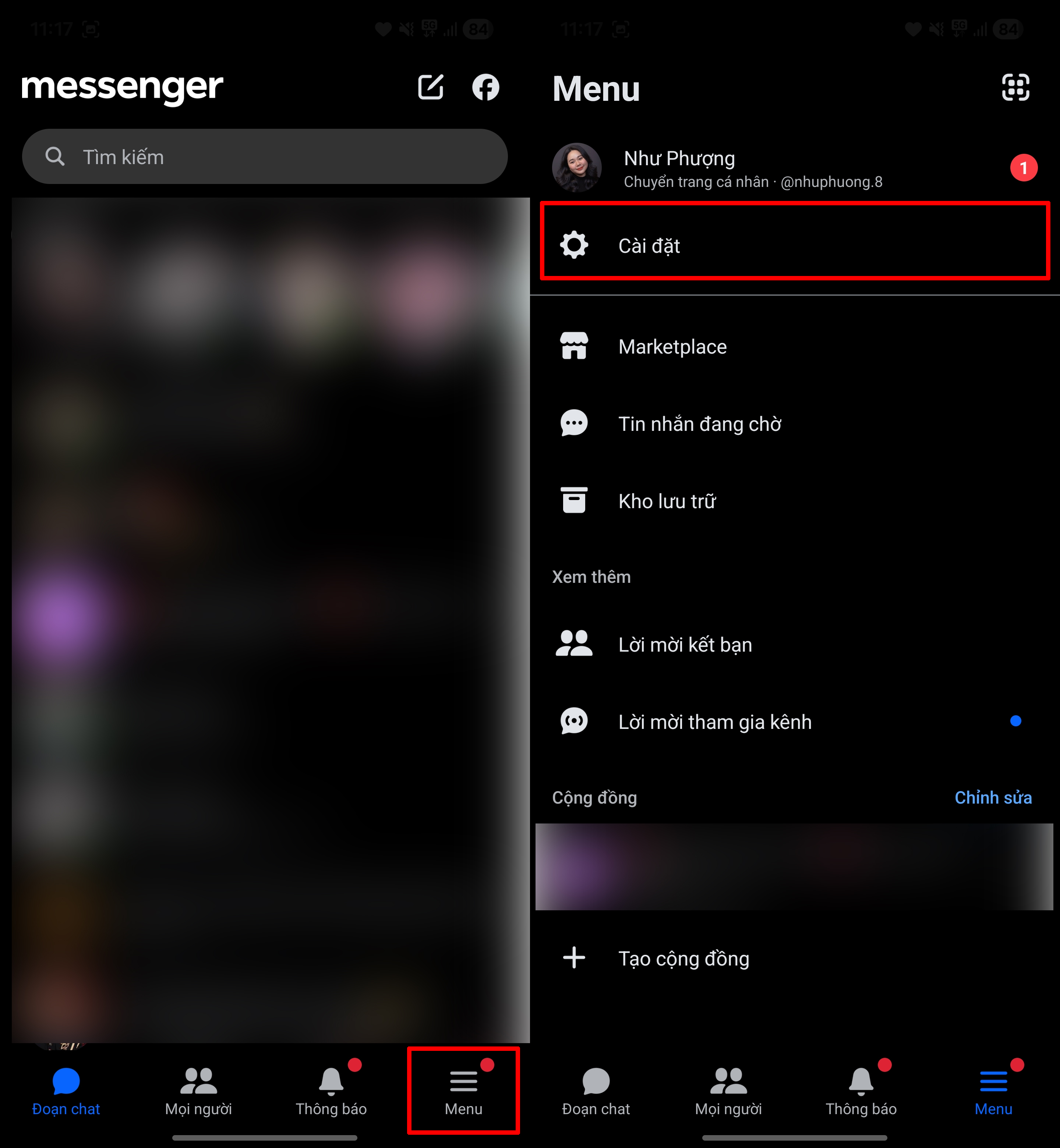 Cách tắt thông báo bạn mới trên Messenger