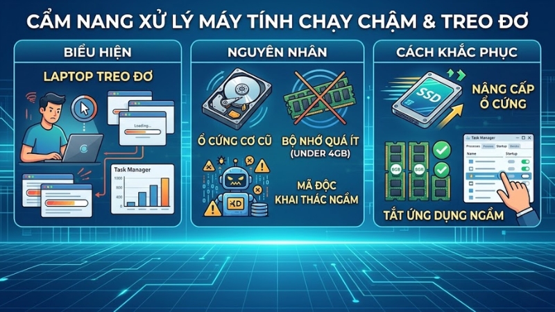 Khắc phục lỗi laptop chạy chậm, đơ lag và treo máy Khắc phục lỗi laptop chạy chậm, đơ lag và treo máy