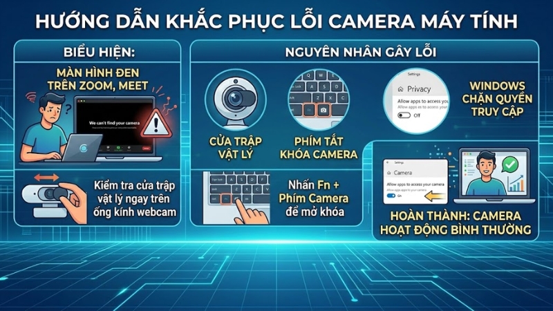 Sửa lỗi laptop báo lỗi không tìm thấy camera (Webcam) Sửa lỗi laptop báo lỗi không tìm thấy camera (Webcam)