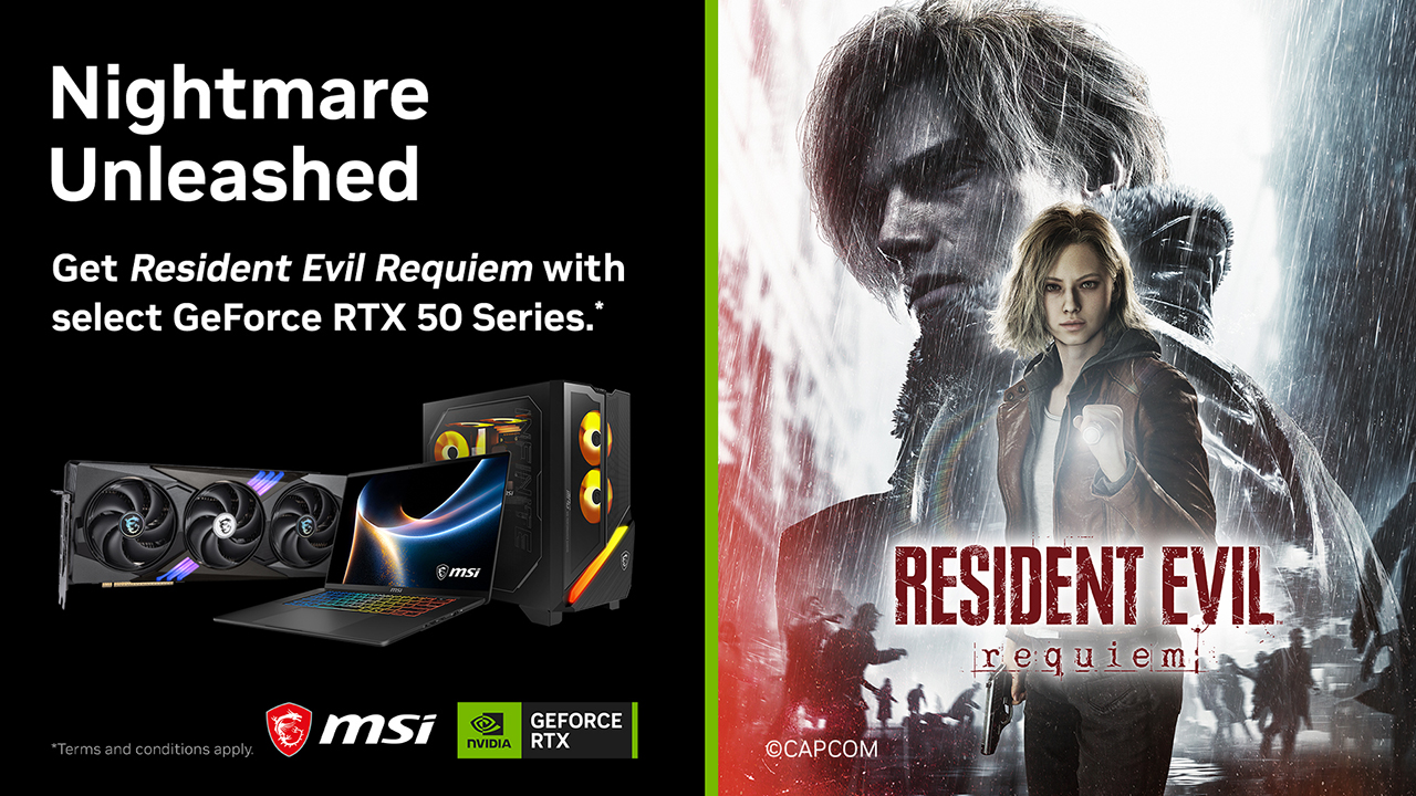Tặng Game Resident Evil Requiem khi mua MSI GeForce RTX 50 Series