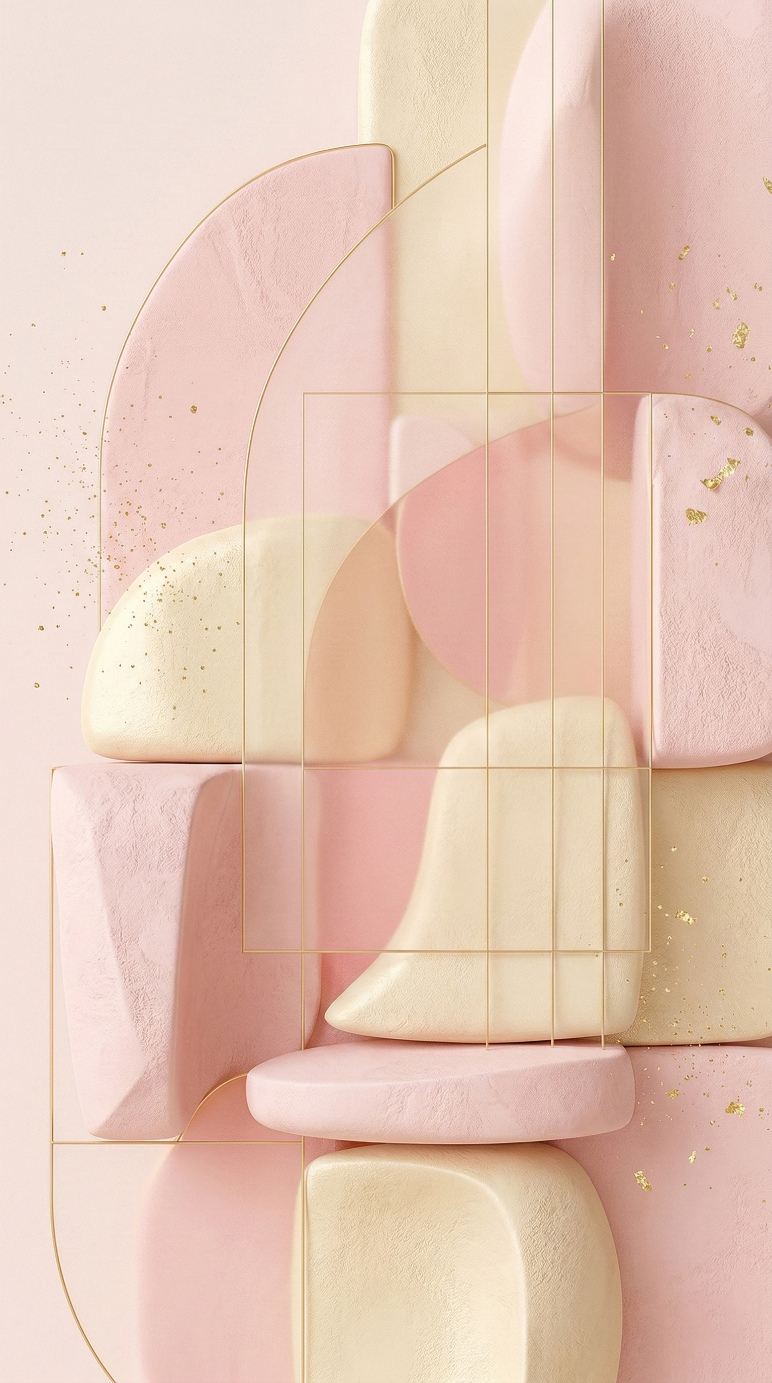 Art hồng pastel phối vàng kem vừa mềm mại vừa hợp phong thủy cho nữ mệnh Thổ