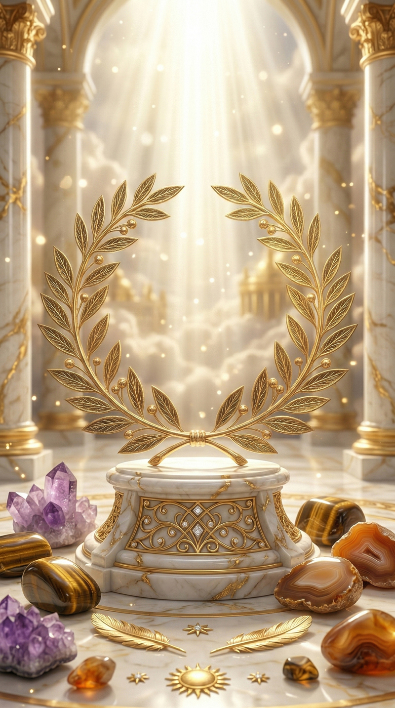 Chọn nguyệt quế mạ vàng hoặc tông đỏ rực để tăng vượng khí, tránh xanh lá thuần dễ khắc mệnh Thổ.