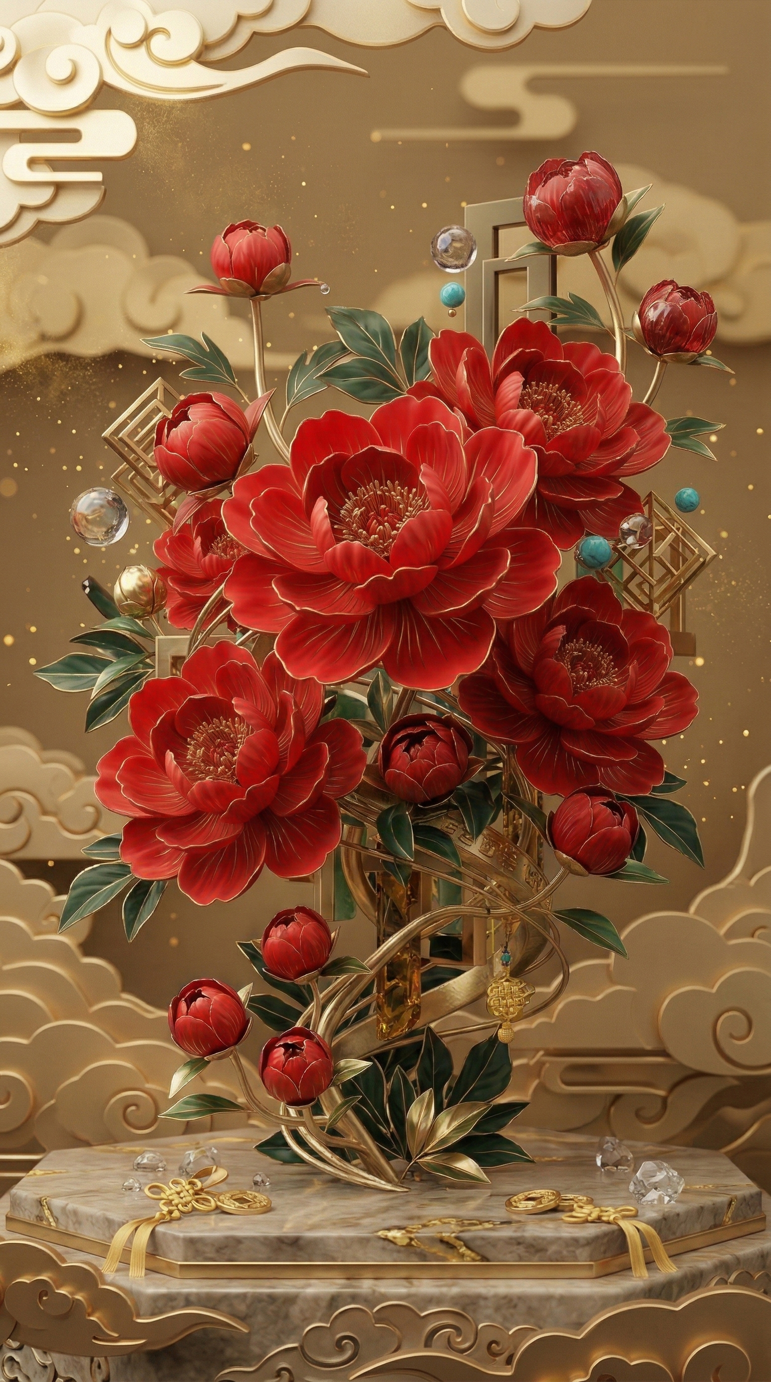 Hình nền mẫu đơn 3D sắc nét tạo chiều sâu ấn tượng, giúp màn hình điện thoại thêm nổi bật Hình nền mẫu đơn 3D sắc nét tạo chiều sâu ấn tượng, giúp màn hình điện thoại thêm nổi bật