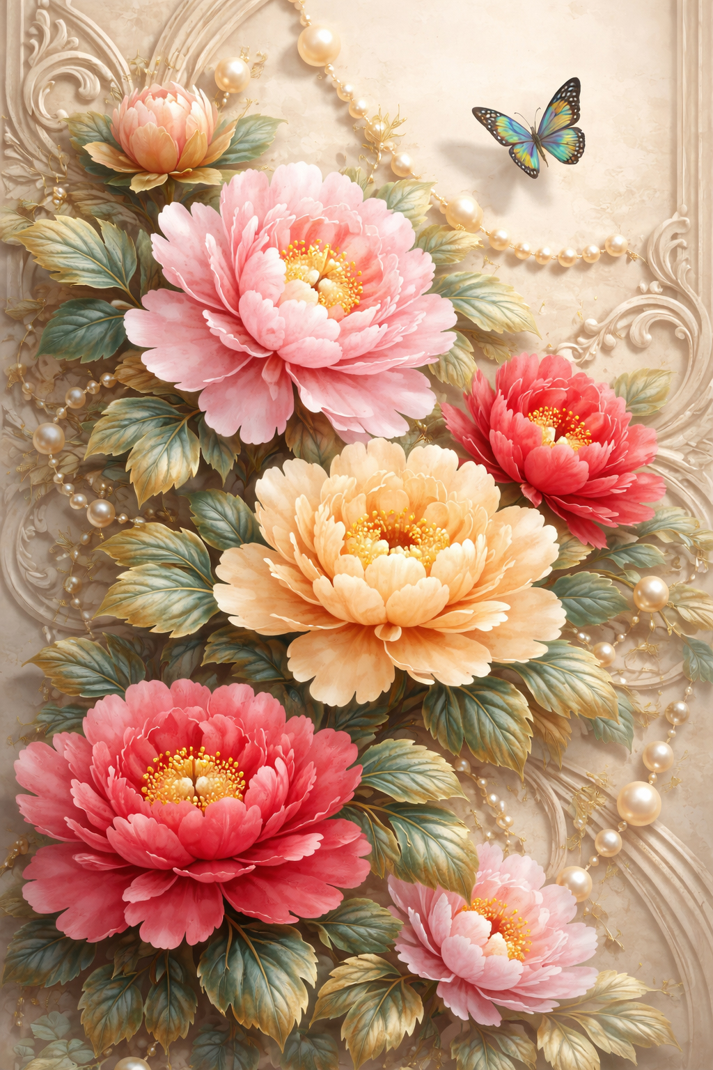 Hình nền mẫu đơn 3D sắc nét tạo chiều sâu ấn tượng, giúp màn hình điện thoại thêm nổi bật Hình nền mẫu đơn 3D sắc nét tạo chiều sâu ấn tượng, giúp màn hình điện thoại thêm nổi bật