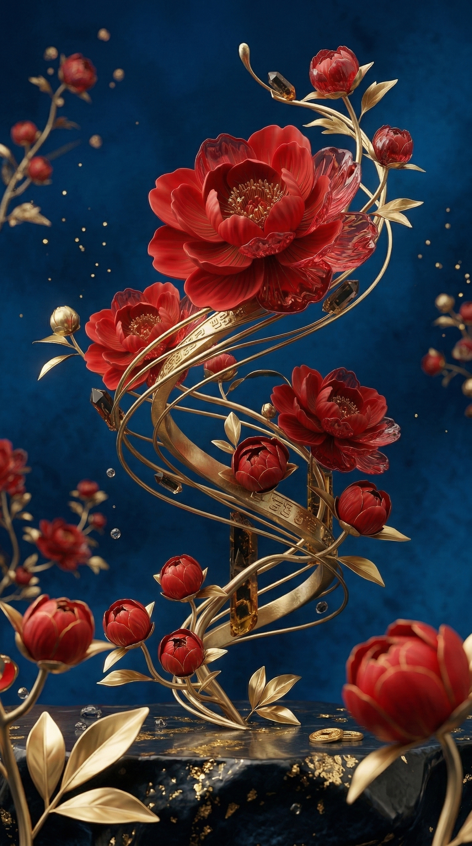 Hình nền mẫu đơn 3D sắc nét tạo chiều sâu ấn tượng, giúp màn hình điện thoại thêm nổi bật Hình nền mẫu đơn 3D sắc nét tạo chiều sâu ấn tượng, giúp màn hình điện thoại thêm nổi bật