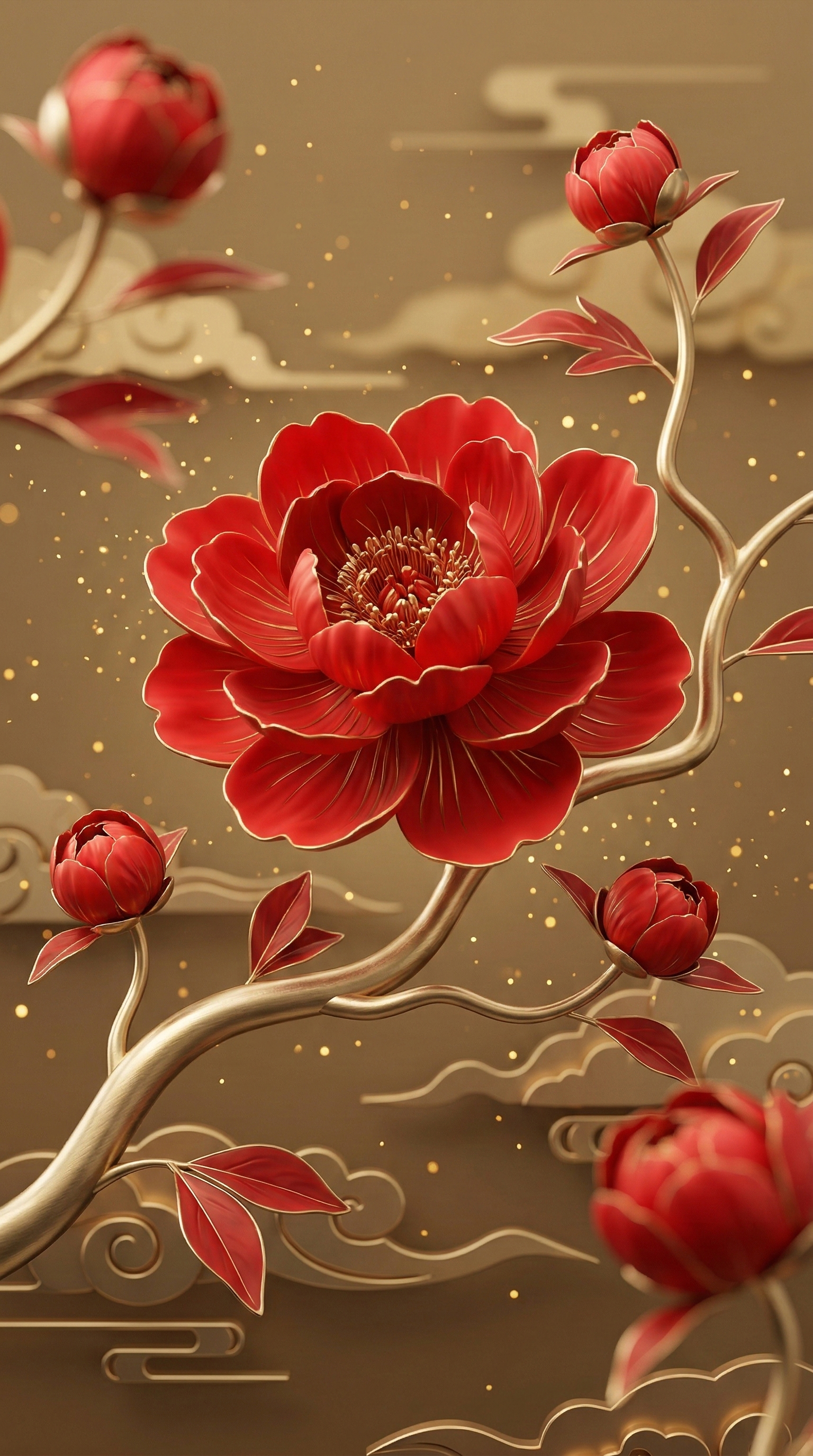 Hình nền mẫu đơn 3D sắc nét tạo chiều sâu ấn tượng, giúp màn hình điện thoại thêm nổi bật Hình nền mẫu đơn 3D sắc nét tạo chiều sâu ấn tượng, giúp màn hình điện thoại thêm nổi bật