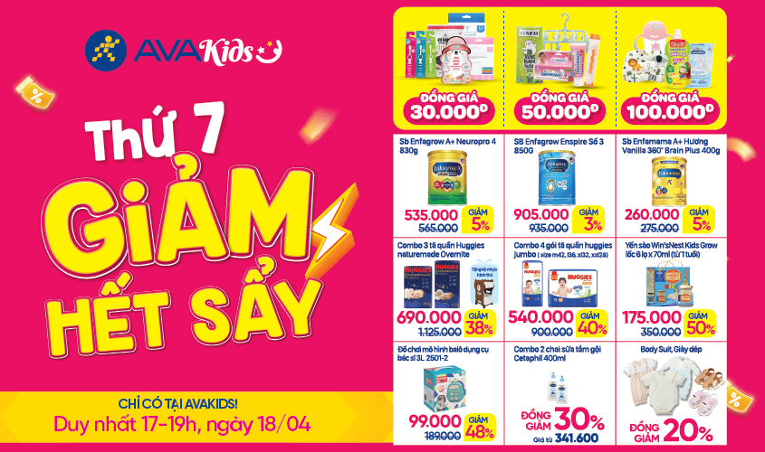 Rất nhiều deal sốc giá hời tại AVAKids!
