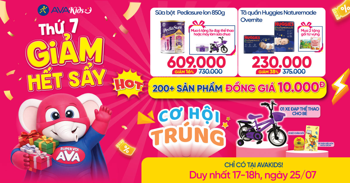 Thứ 7 giảm hết sẩy tại AVAKids
