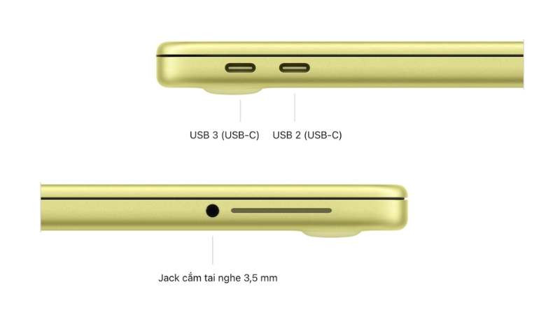 Máy sử dụng hoàn toàn chuẩn USB-C với sự kết hợp linh hoạt