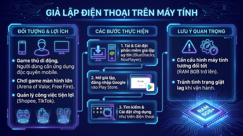 Tải ứng dụng điện thoại cho máy tính