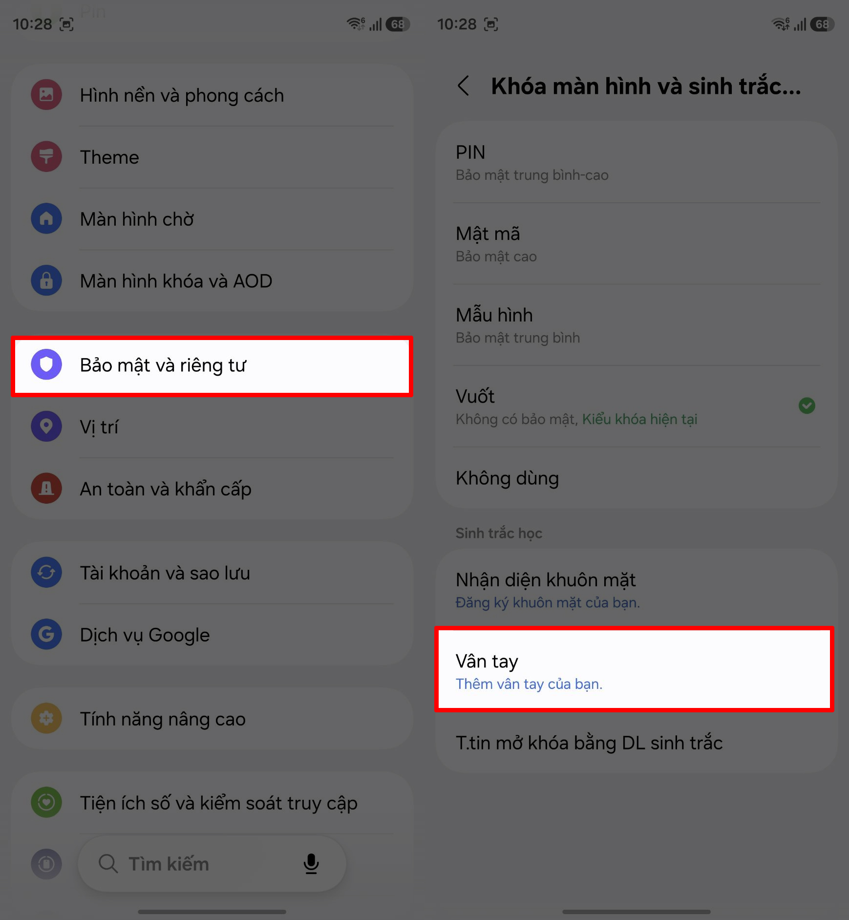 Cách cài vân tay bảo mật trên Galaxy S26 Series