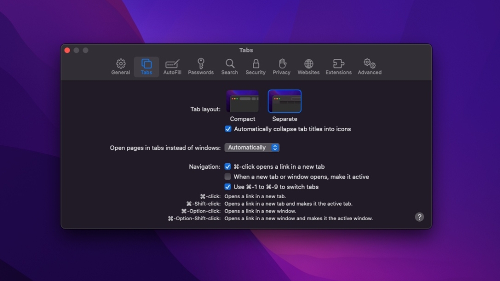 Hồi sinh bố cục Safari thu gọn (Compact tab layout)