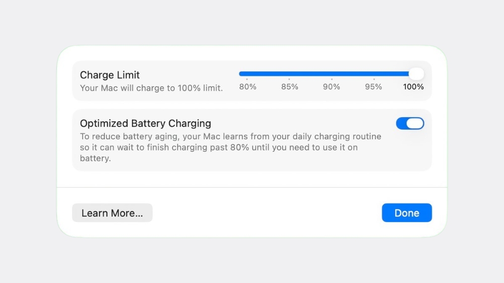 Thiết lập Giới hạn sạc pin (Charge Limit) linh hoạt