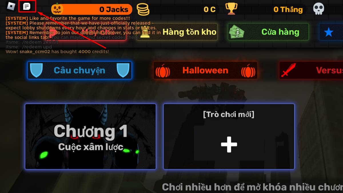 Bước 2: Nhấn biểu tượng chat góc trái màn hình