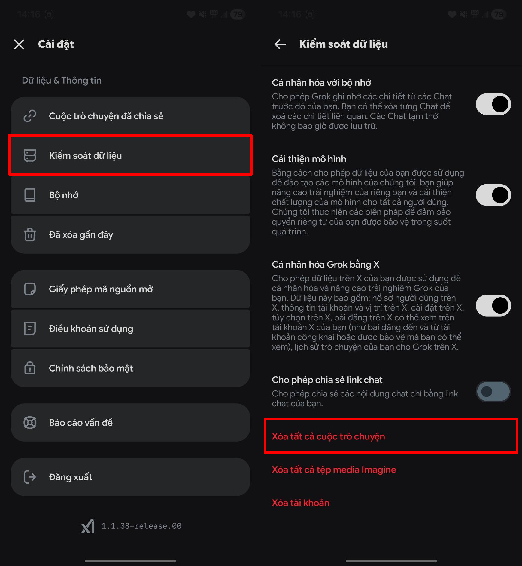 Cách Xóa Lịch Sử Cuộc Trò Chuyện Grok