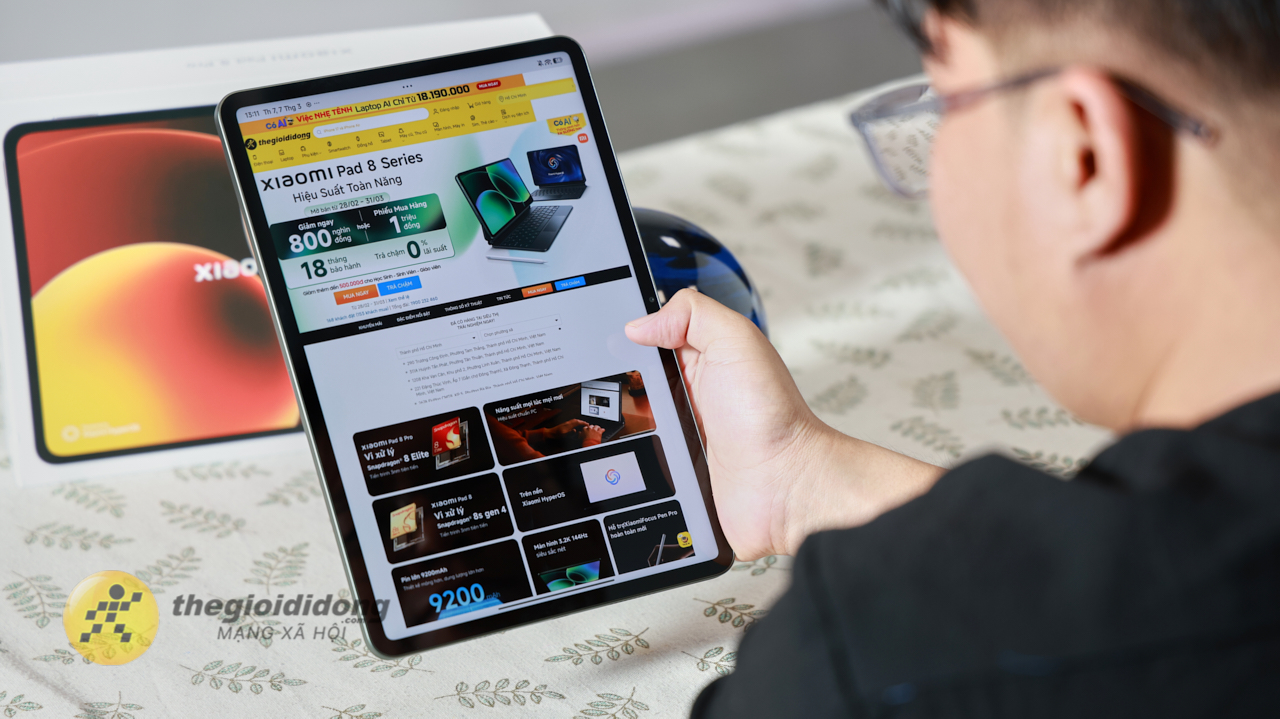 Trên tay Xiaomi Pad 8 Pro: Màn hình 3.2K, chip Snapdragon 8 Elite cực mạnh