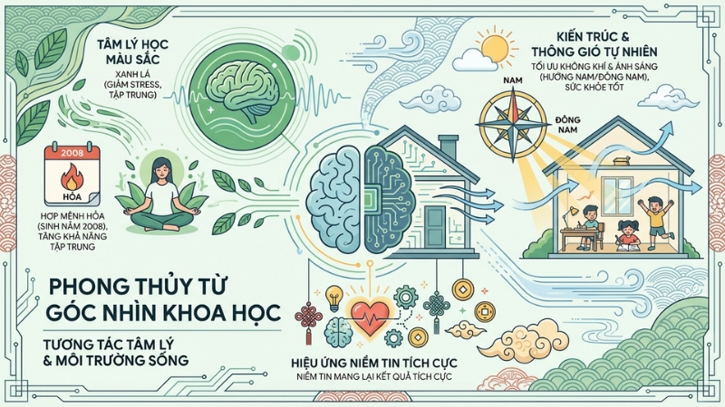 Phong thủy dưới lăng k&iacute;nh khoa học