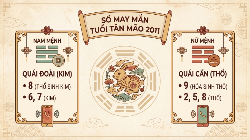 Con số may mắn của người sinh năm 2011