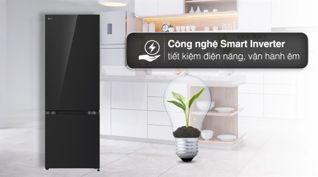 Tủ lạnh LG Inverter 335 lít LBB33BLGA công nghệ DoorCooling làm lạnh nhanh và máy nén Inverter tiết kiệm điện