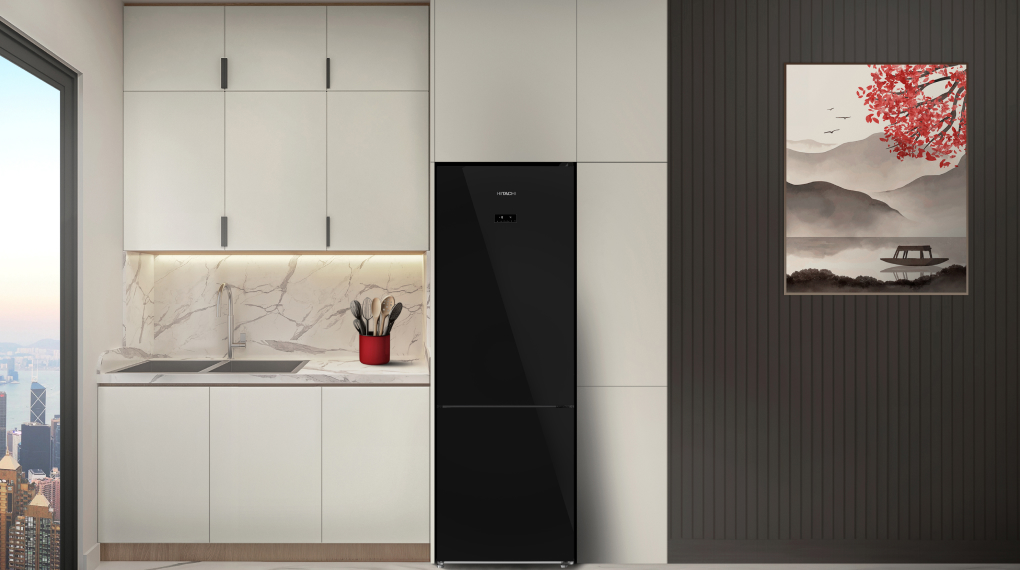 Tủ lạnh Hitachi Inverter 323 lít HRBN6340DGBKVN hệ thống làm lạnh kép kết hợp máy nén Inverter