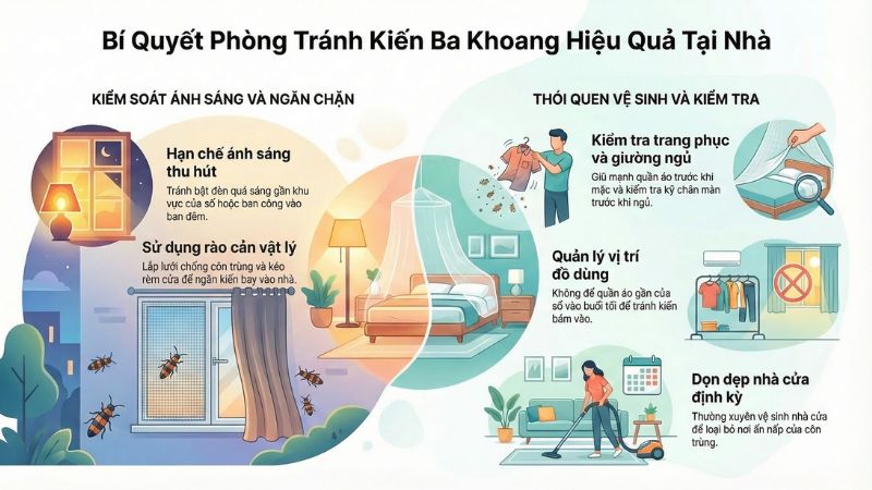 Cách phòng tránh kiến ba khoang trong nhà