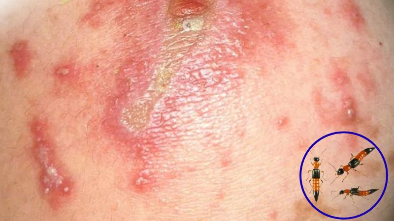 Hình ảnh vết thương nặng do kiến ba khoang