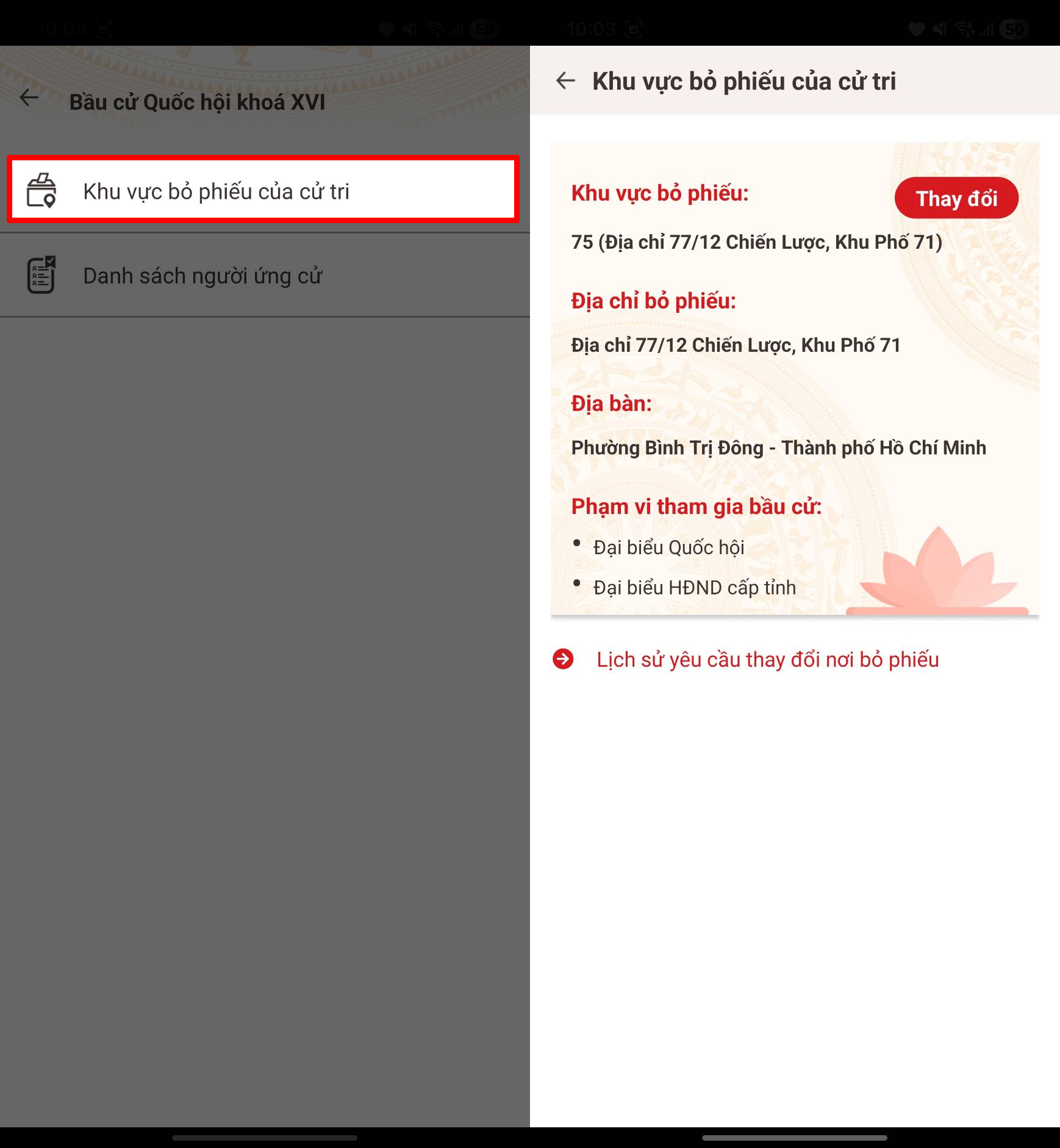 Cách xem địa chỉ bầu cử Quốc hội trên VNeID Cách xem địa chỉ bầu cử Quốc hội trên VNeID