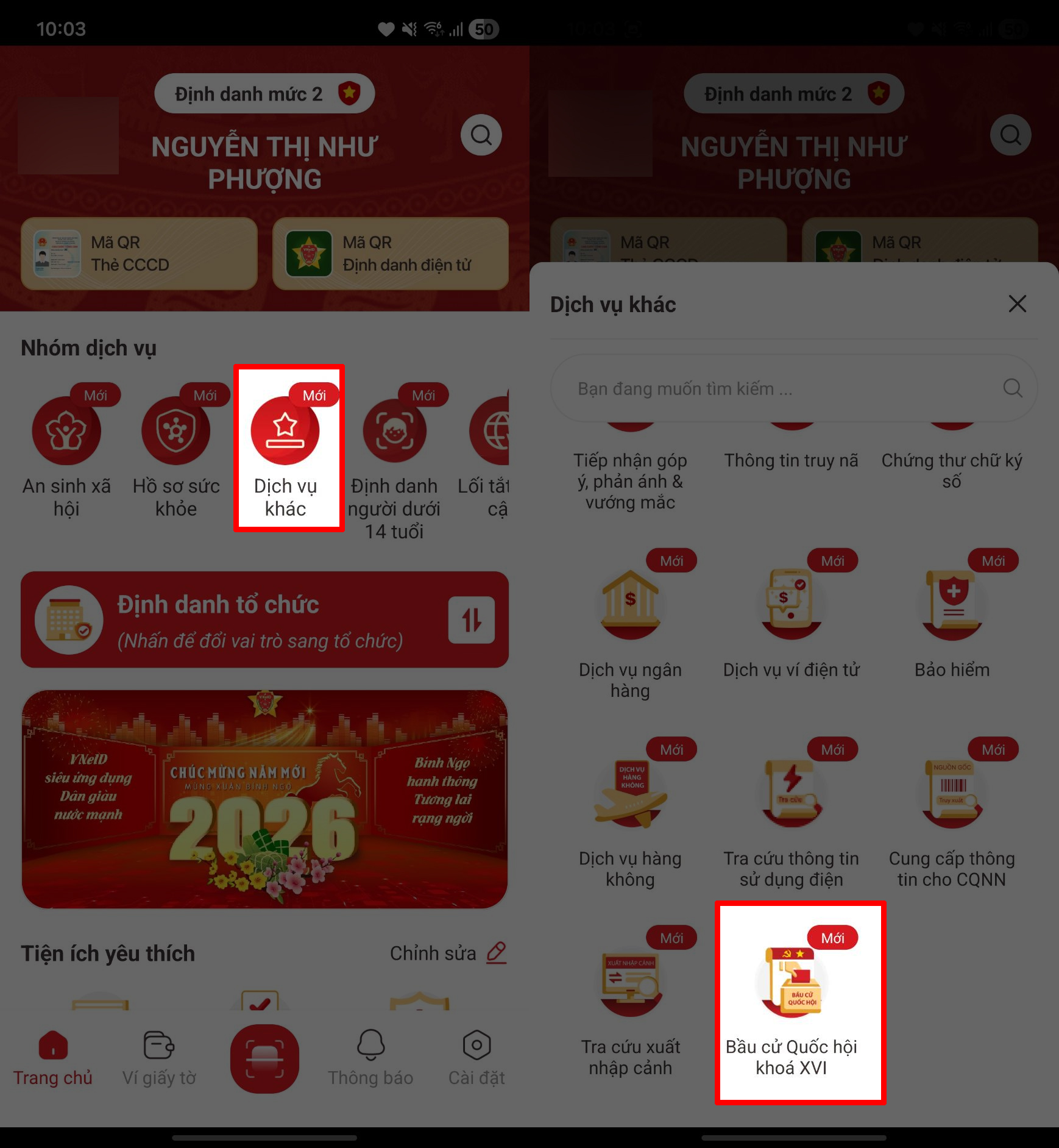 Cách xem địa chỉ bầu cử Quốc hội trên VNeID Cách xem địa chỉ bầu cử Quốc hội trên VNeID