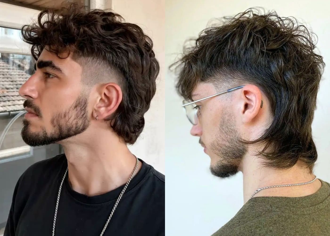 Tóc Mohican để gáy mullet