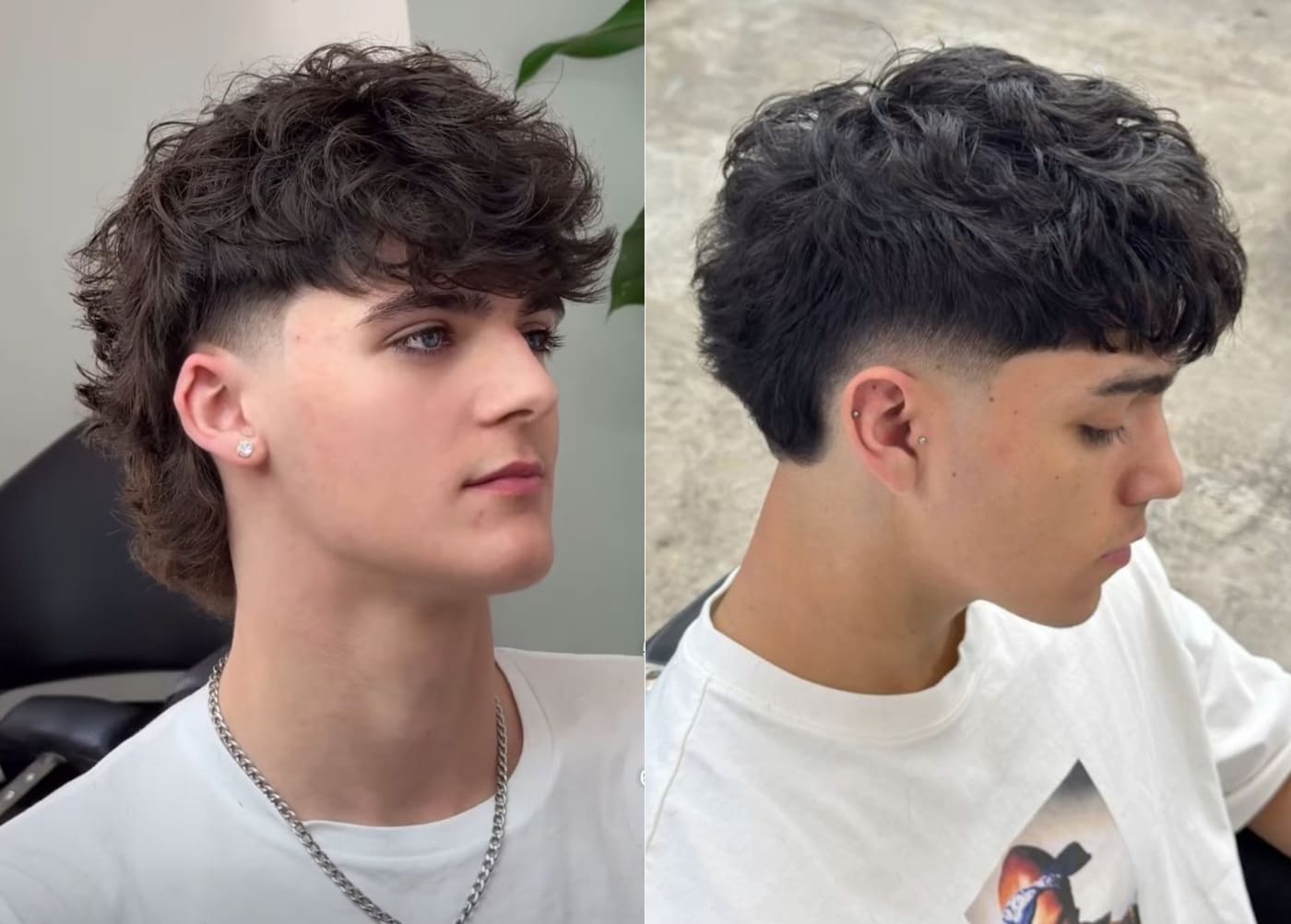 Tóc Mohican uốn con sâu