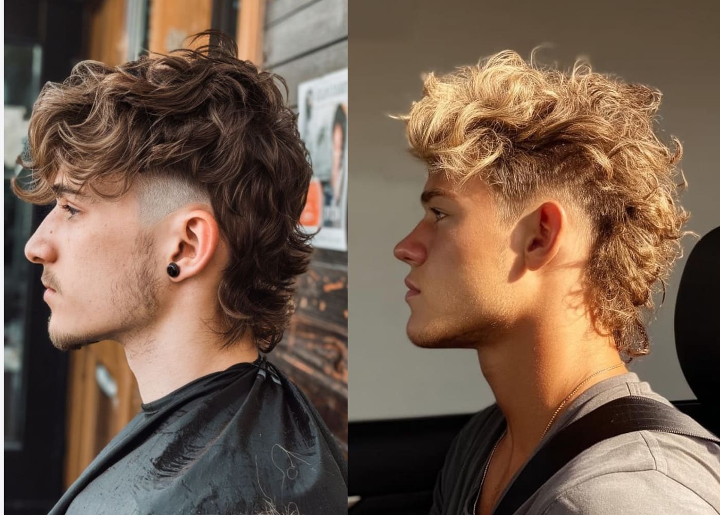 Tóc Mohican uốn phồng