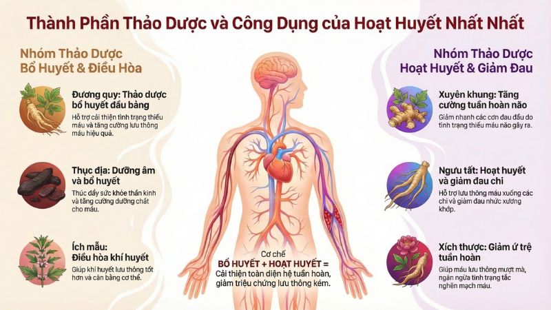 Thành phần cảu Hoạt Huyết Nhất Nhất