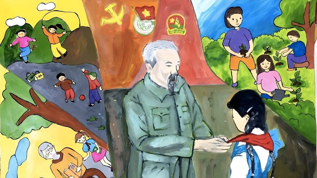 Vẽ tranh 30/4 về đất nước