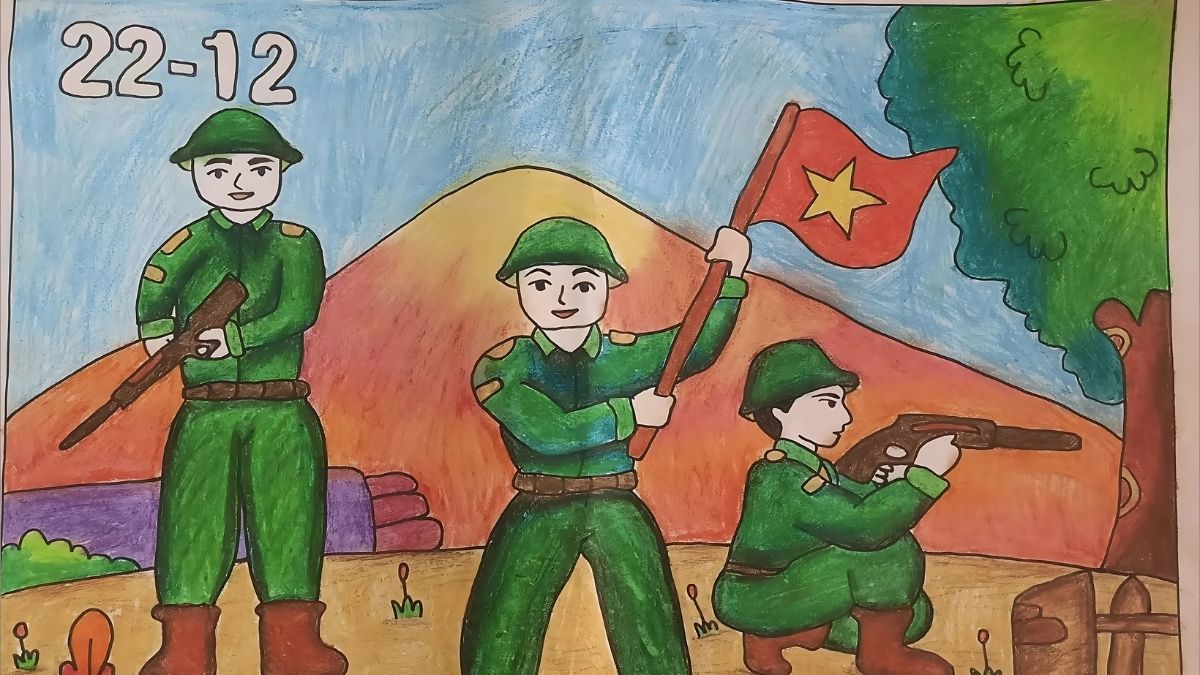 Vẽ tranh 30/4 về đất nước