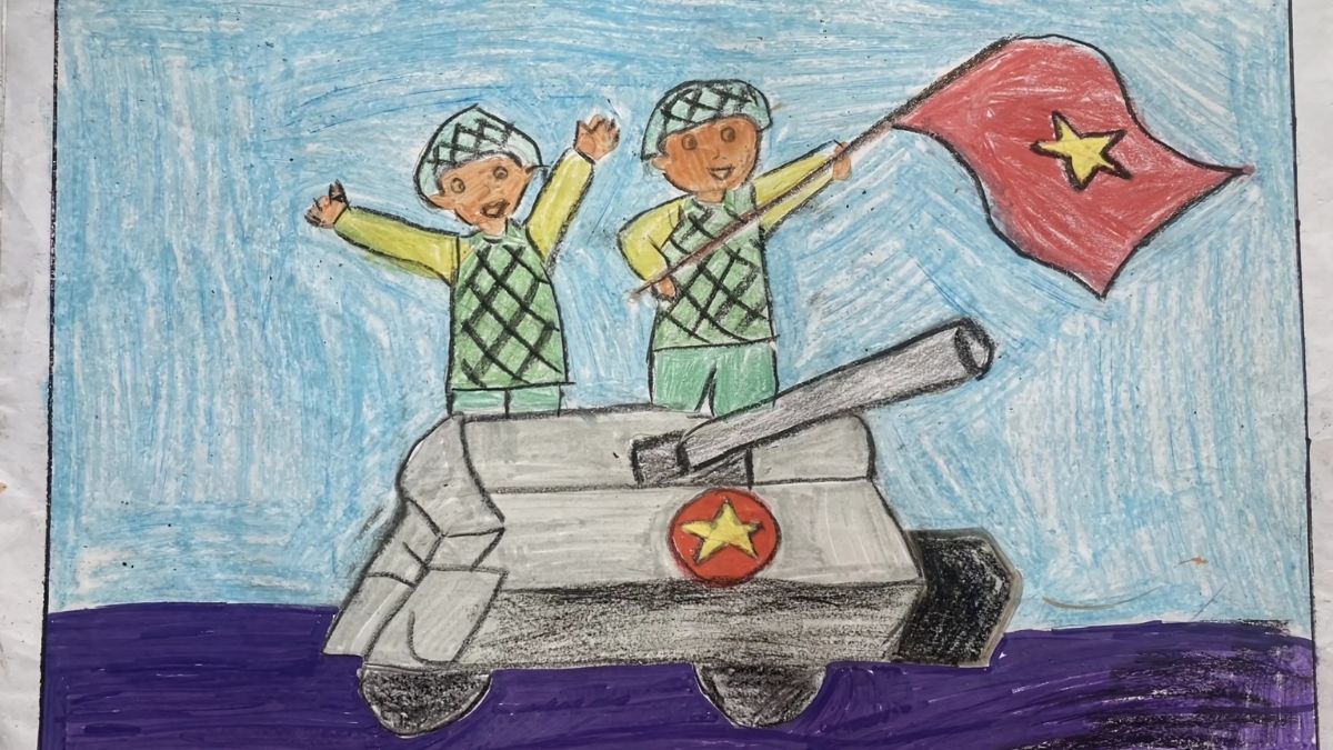 Vẽ tranh 30/4 về đất nước