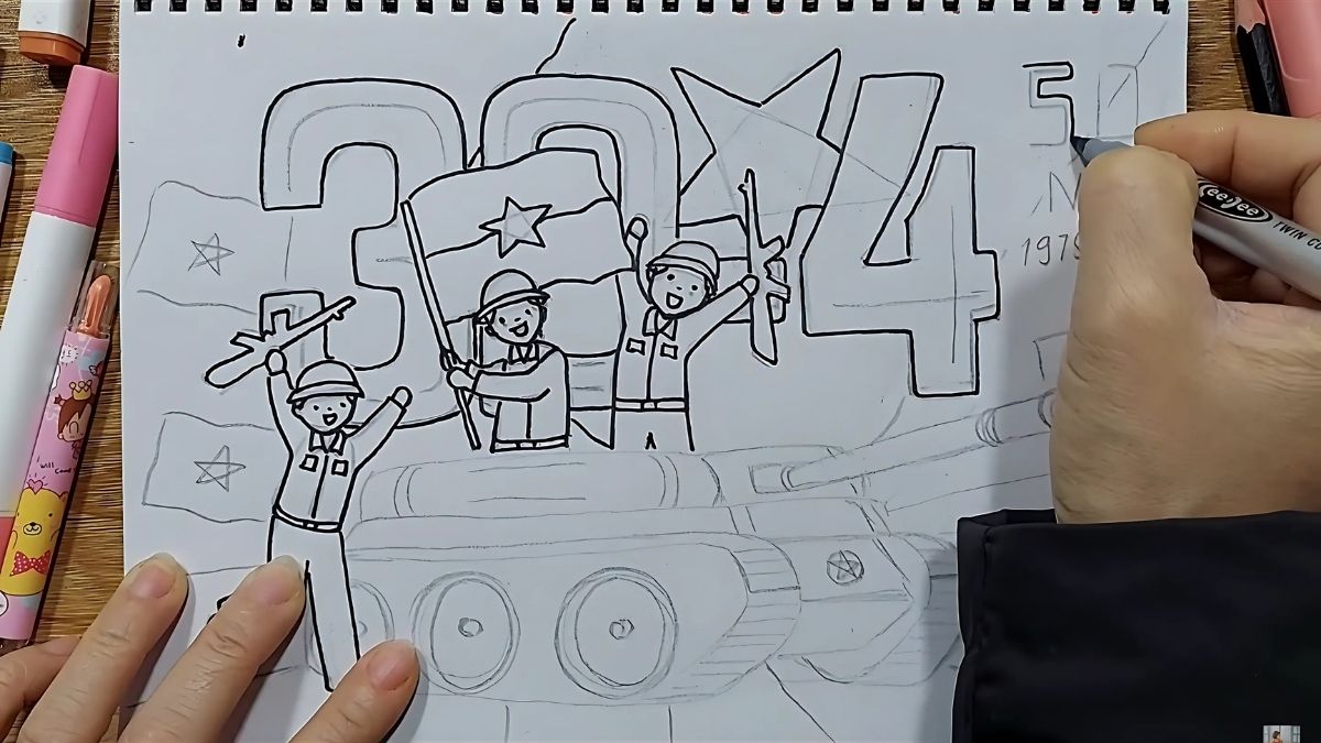 Bước 2: Phác thảo bố cục