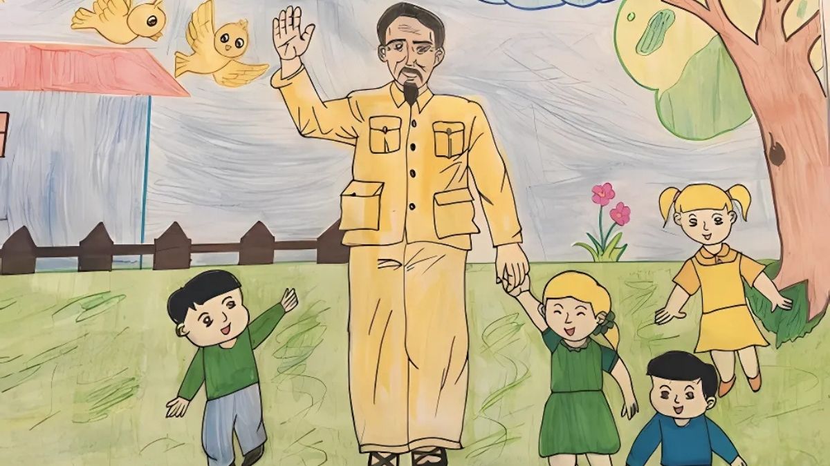 Tranh vẽ 30/4 về Bác Hồ