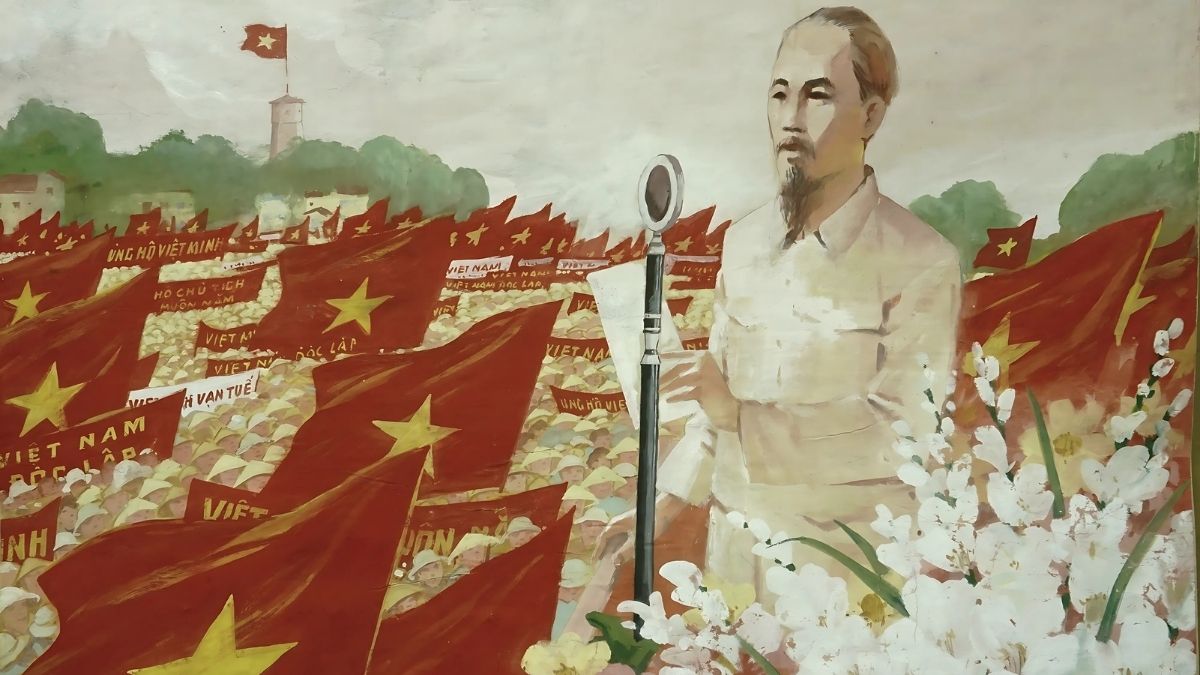 Tranh vẽ 30/4 về Bác Hồ